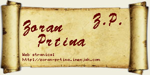 Zoran Prtina vizit kartica